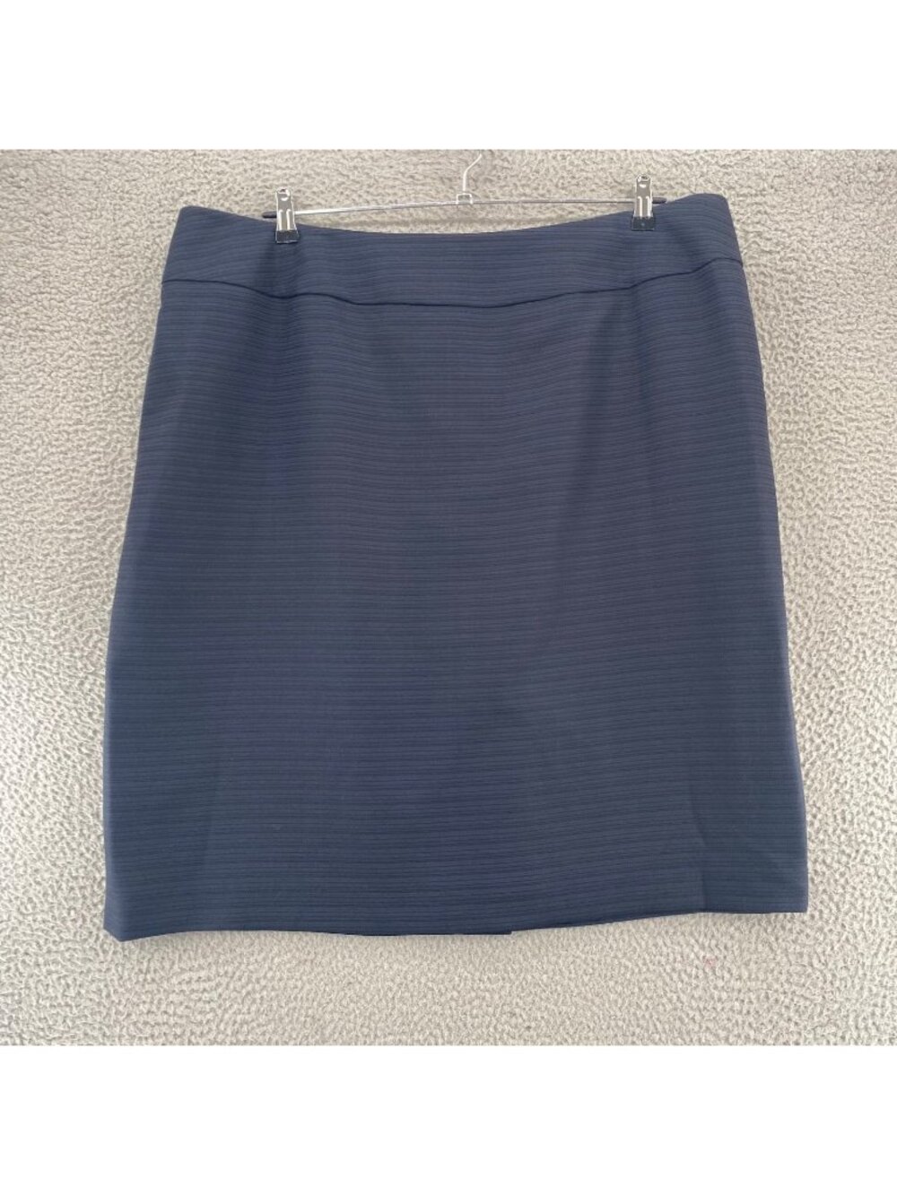 Le Suit Skirt Womens 24W Plus Navy Tonal Stripe Mini Straight Pencil Office Work
